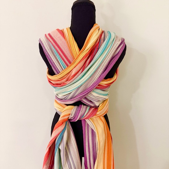 Butterfly Baby Woven Wrap Carrier | Rainbow Stripe | Made in USA - Picture 2 of 9